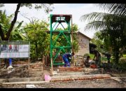 TMMD ke-127: Pemasangan Tiang Tower Sumur Bor Desa Tanjung Rejo