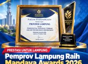 Pemprov Lampung Raih Mandaya Awards 2026, Diapresiasi sebagai Provinsi Terbaik dalam Penurunan Kemiskinan