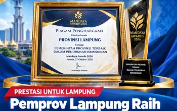 Pemprov Lampung Raih Mandaya Awards 2026, Diapresiasi sebagai Provinsi Terbaik dalam Penurunan Kemiskinan