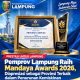 Pemprov Lampung Raih Mandaya Awards 2026, Diapresiasi sebagai Provinsi Terbaik dalam Penurunan Kemiskinan